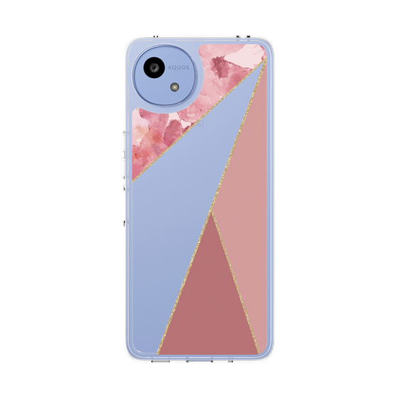 スリムプロテクションケース［ マーブルトライアングルパレット - Pink ］