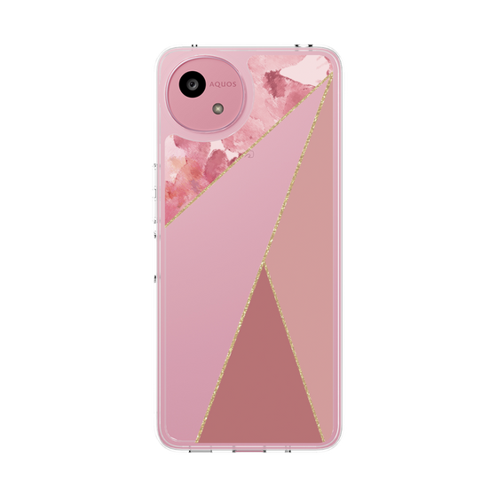 スリムプロテクションケース［ マーブルトライアングルパレット - Pink ］