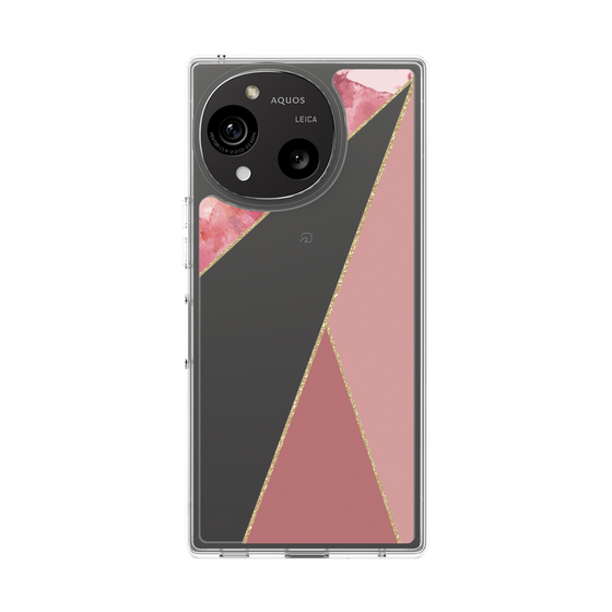スリムプロテクションケース［ マーブルトライアングルパレット - Pink ］