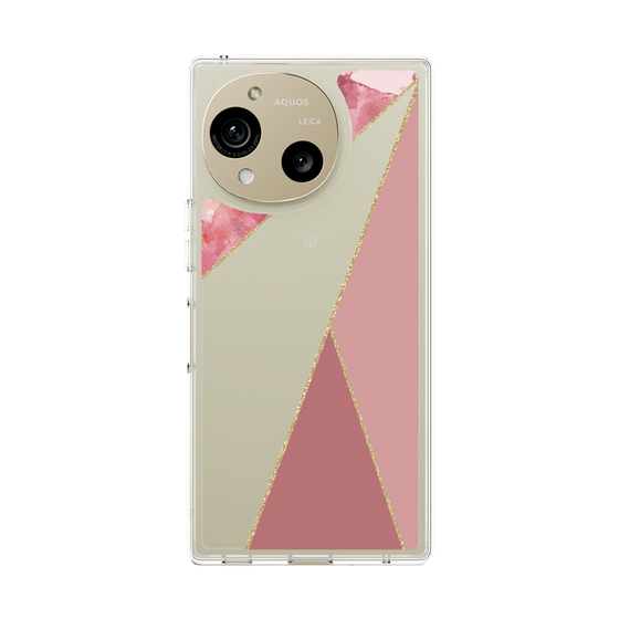 スリムプロテクションケース［ マーブルトライアングルパレット - Pink ］