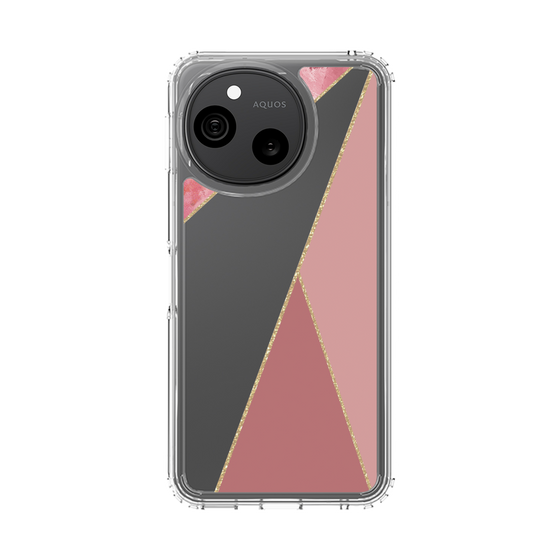 スリムプロテクションケース［ マーブルトライアングルパレット - Pink ］