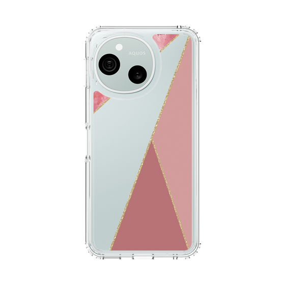 スリムプロテクションケース［ マーブルトライアングルパレット - Pink ］