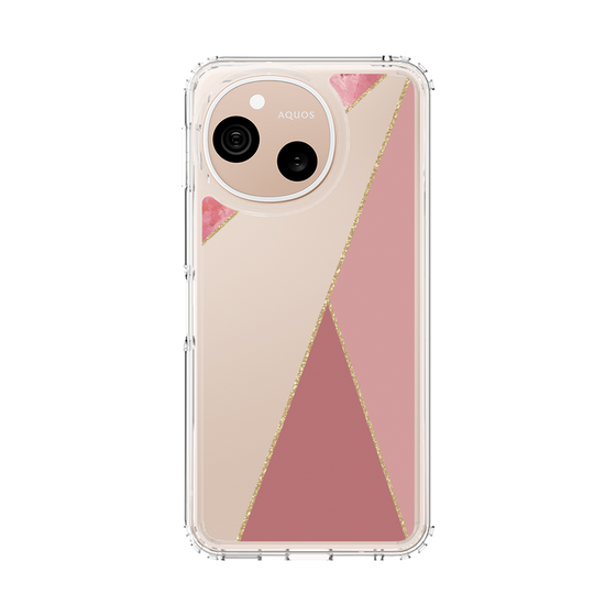 スリムプロテクションケース［ マーブルトライアングルパレット - Pink ］