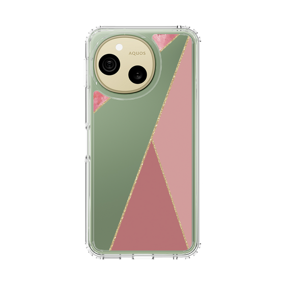 スリムプロテクションケース［ マーブルトライアングルパレット - Pink ］