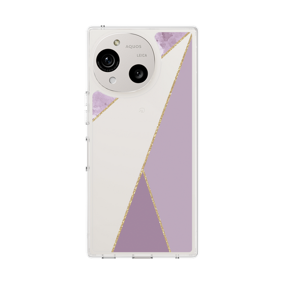 スリムプロテクションケース［ マーブルトライアングルパレット - Purple ］