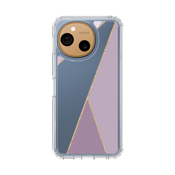 スリムプロテクションケース［ マーブルトライアングルパレット - Purple ］