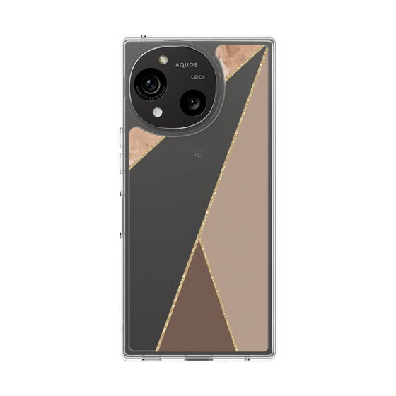 スリムプロテクションケース［ マーブルトライアングルパレット - Brown ］