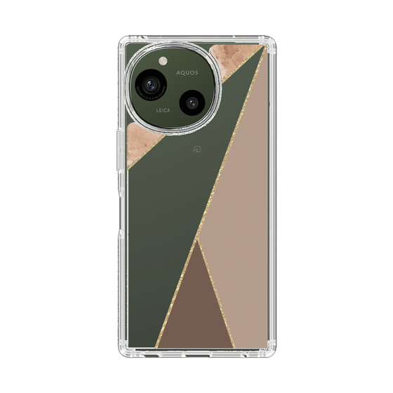 スリムプロテクションケース［ マーブルトライアングルパレット - Brown ］