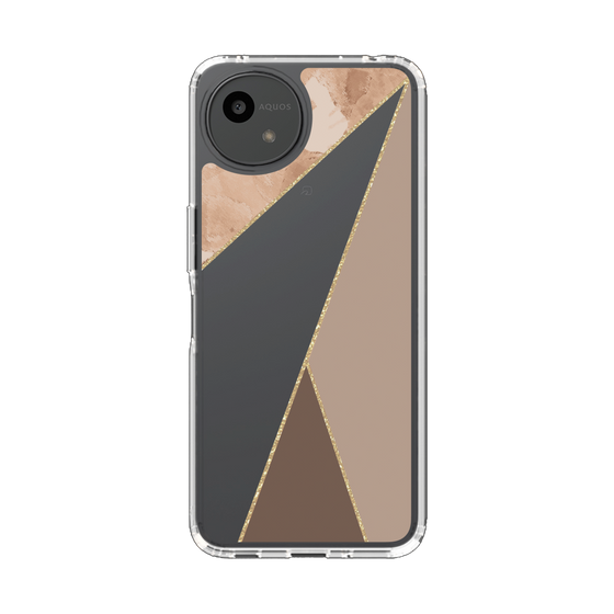 スリムプロテクションケース［ マーブルトライアングルパレット - Brown ］