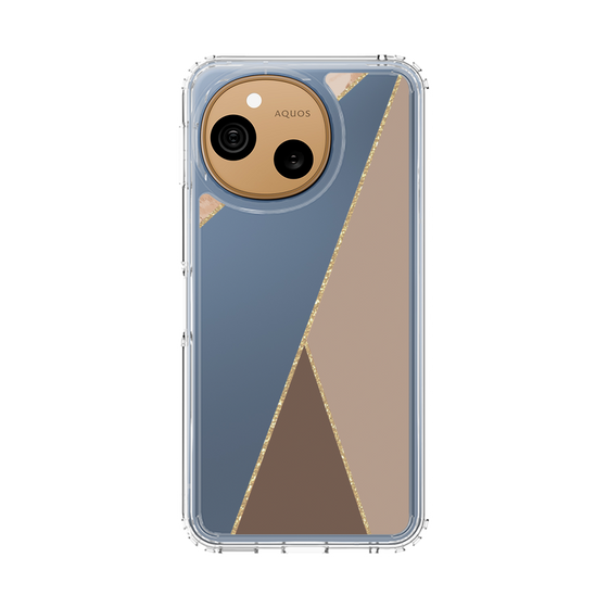 スリムプロテクションケース［ マーブルトライアングルパレット - Brown ］