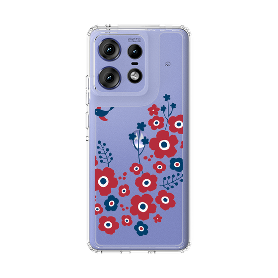 スリムプロテクションケース［ 北欧フラワーバード ］