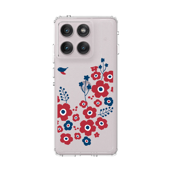スリムプロテクションケース［ 北欧フラワーバード ］