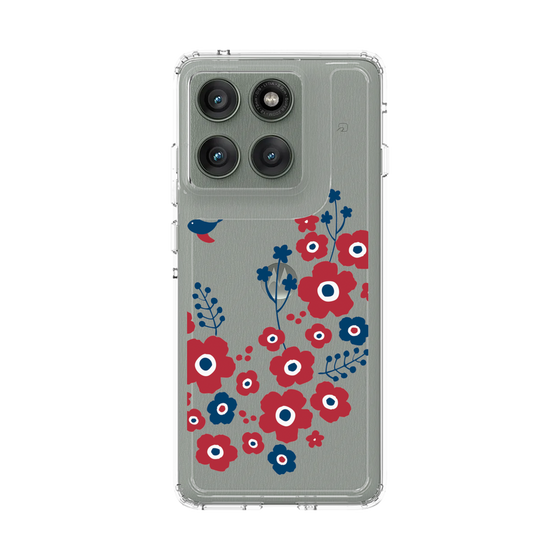 スリムプロテクションケース［ 北欧フラワーバード ］