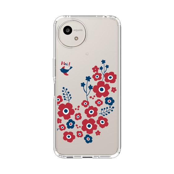 スリムプロテクションケース［ 北欧フラワーバード ］