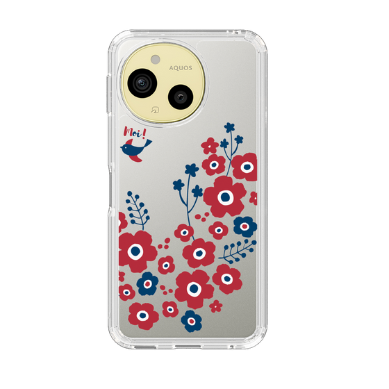 スリムプロテクションケース［ 北欧フラワーバード ］