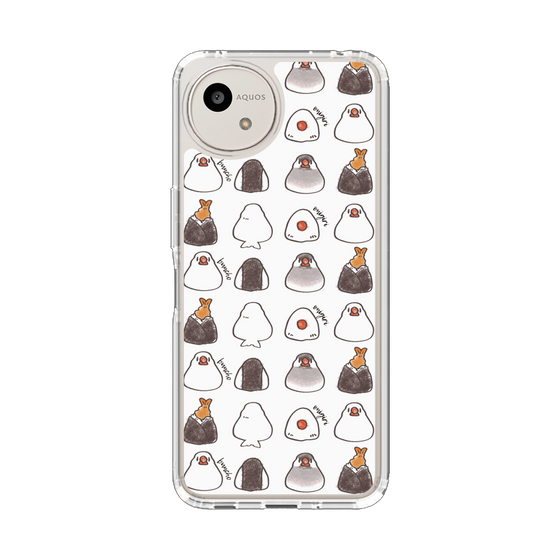 スリムプロテクションケース［ おにぎり文鳥たまに天むす ］