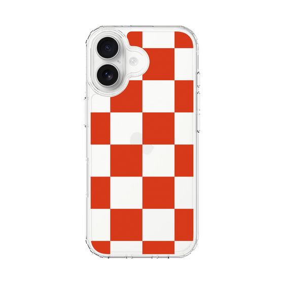 スリムプロテクションケース［ 市松模様 - Red ］