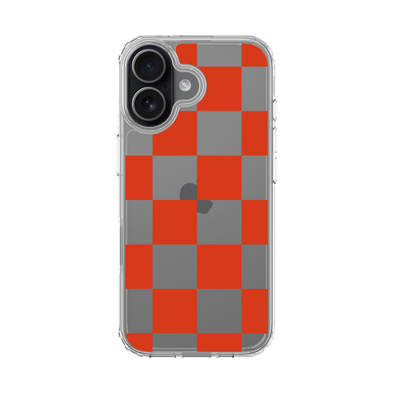 スリムプロテクションケース［ 市松模様 - Red ］