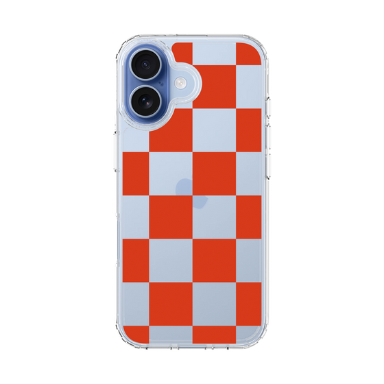 スリムプロテクションケース［ 市松模様 - Red ］
