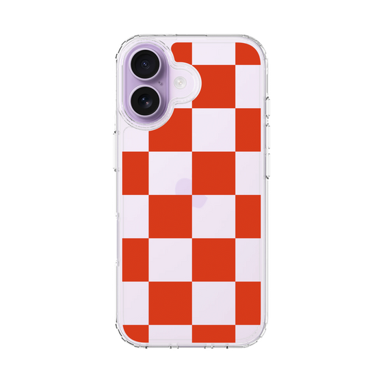スリムプロテクションケース［ 市松模様 - Red ］