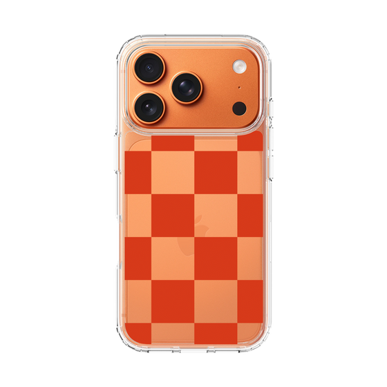 スリムプロテクションケース［ 市松模様 - Red ］