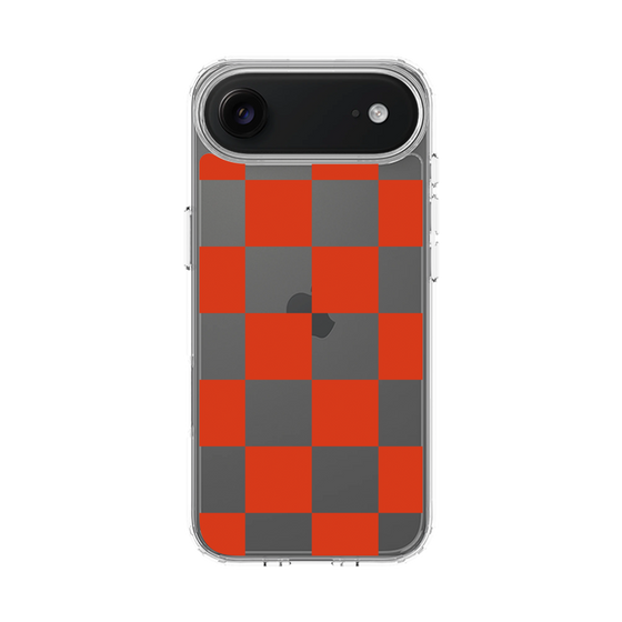 スリムプロテクションケース［ 市松模様 - Red ］
