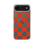 スリムプロテクションケース［ 市松模様 - Red ］