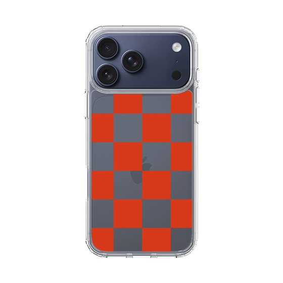 スリムプロテクションケース［ 市松模様 - Red ］