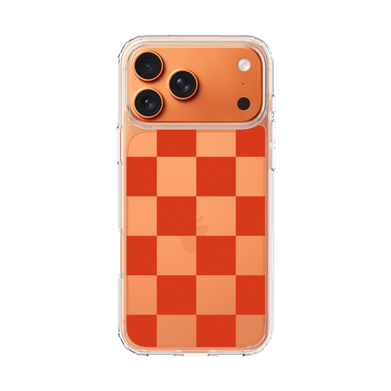 スリムプロテクションケース［ 市松模様 - Red ］