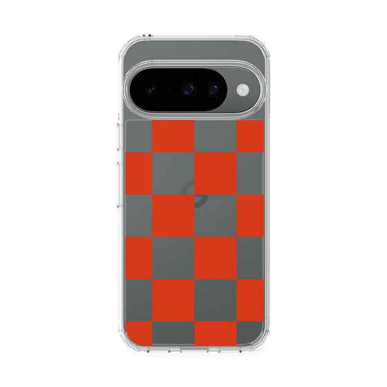 スリムプロテクションケース［ 市松模様 - Red ］