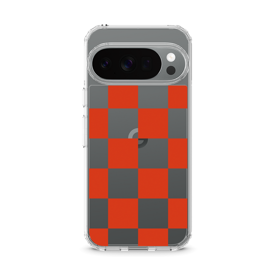 スリムプロテクションケース［ 市松模様 - Red ］