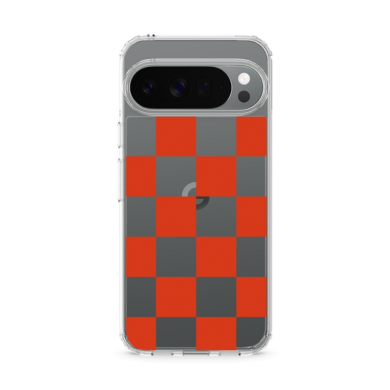 スリムプロテクションケース［ 市松模様 - Red ］