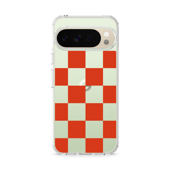 スリムプロテクションケース［ 市松模様 - Red ］