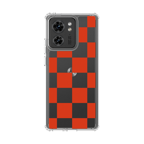 スリムプロテクションケース［ 市松模様 - Red ］