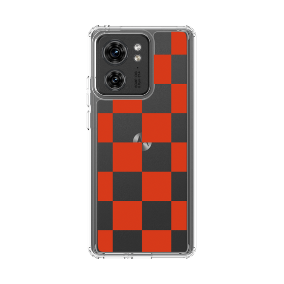 スリムプロテクションケース［ 市松模様 - Red ］