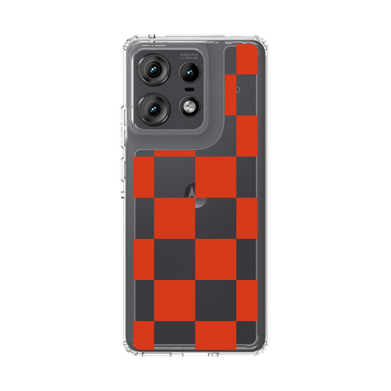 スリムプロテクションケース［ 市松模様 - Red ］