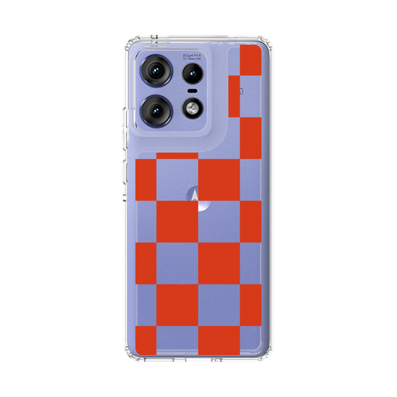 スリムプロテクションケース［ 市松模様 - Red ］