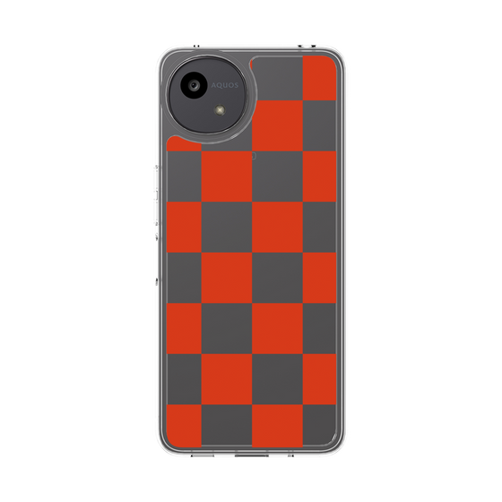 スリムプロテクションケース［ 市松模様 - Red ］