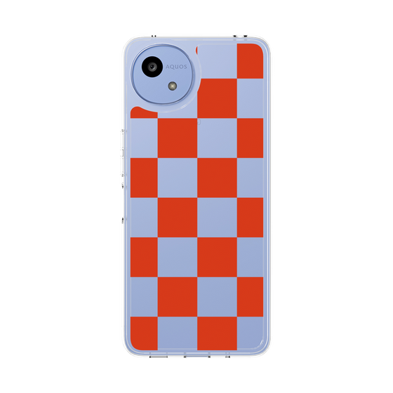 スリムプロテクションケース［ 市松模様 - Red ］
