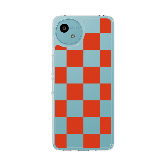 スリムプロテクションケース［ 市松模様 - Red ］