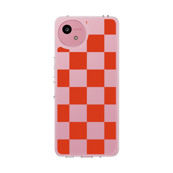 スリムプロテクションケース［ 市松模様 - Red ］