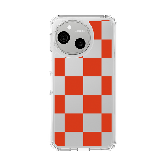 スリムプロテクションケース［ 市松模様 - Red ］