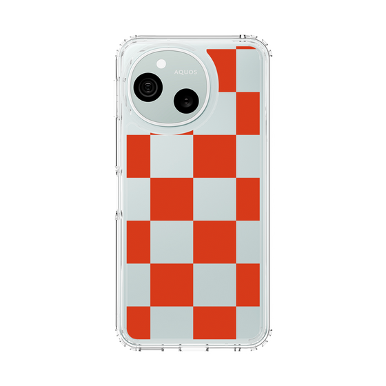 スリムプロテクションケース［ 市松模様 - Red ］