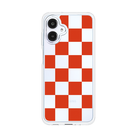 スリムプロテクションケース［ 市松模様 - Red ］
