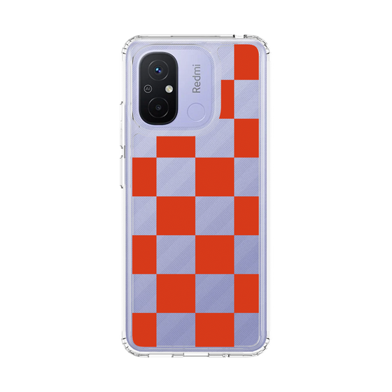 スリムプロテクションケース［ 市松模様 - Red ］