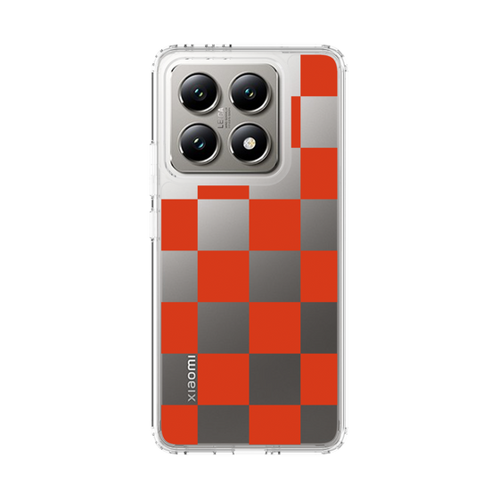 スリムプロテクションケース［ 市松模様 - Red ］