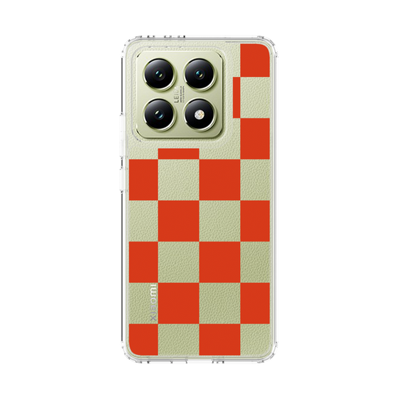 スリムプロテクションケース［ 市松模様 - Red ］