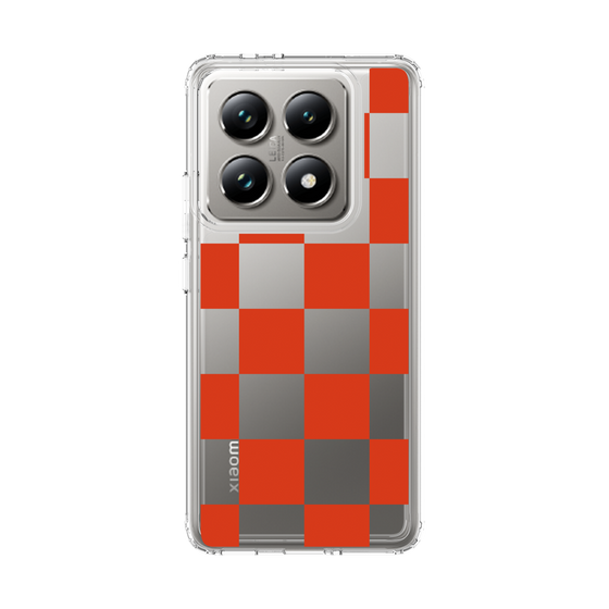 スリムプロテクションケース［ 市松模様 - Red ］