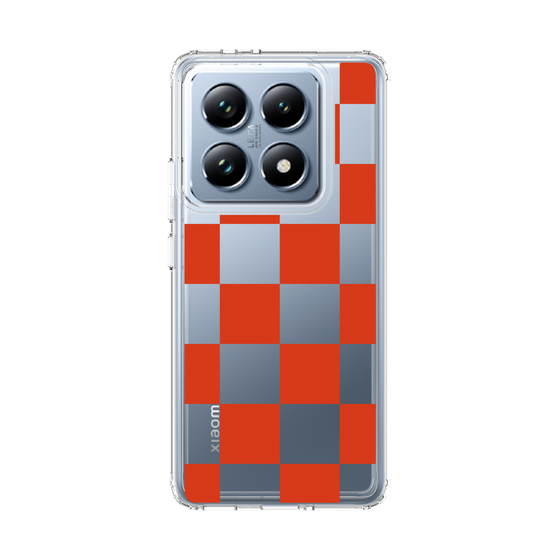 スリムプロテクションケース［ 市松模様 - Red ］
