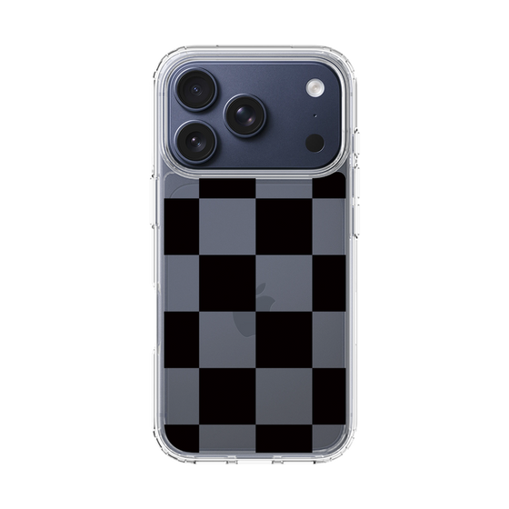 スリムプロテクションケース［ 市松模様 - Black ］